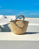 Crystal Heart Raffia Bag